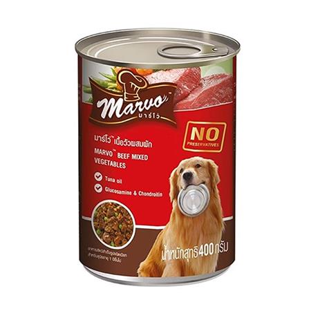 อาหารเปียกสุนัข MARVO CAN BEEF MIXED VEGETABLE 400 ก._0