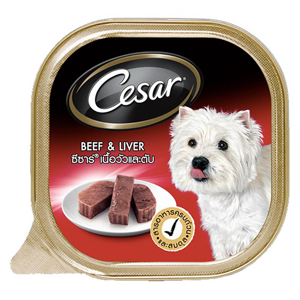 อาหารเปียกสุนัข CESAR DOG BEEF & LIVER 100 ก.