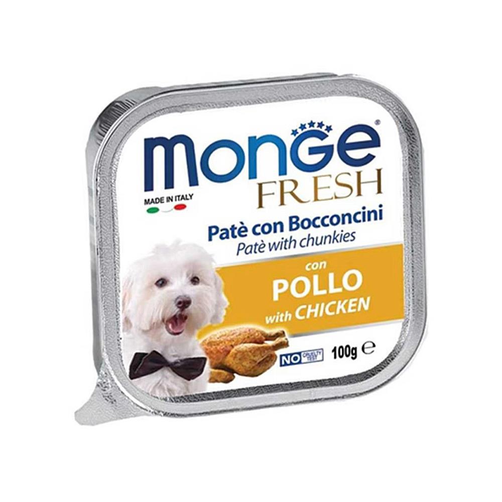 อาหารเปียกสุนัข MONGE FRESH CHICKEN 100 ก.