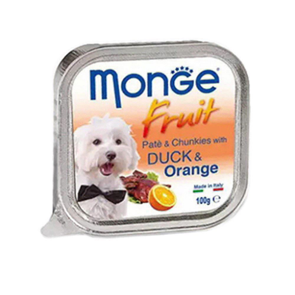 อาหารเปียกสุนัข MONGE FRUIT DUCK AND ORANGE 100 ก.