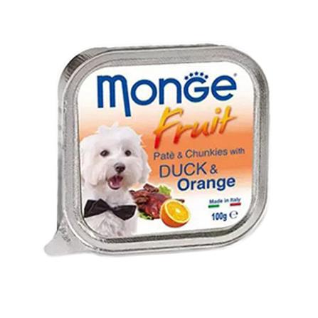 อาหารเปียกสุนัข MONGE FRUIT DUCK AND ORANGE 100 ก.