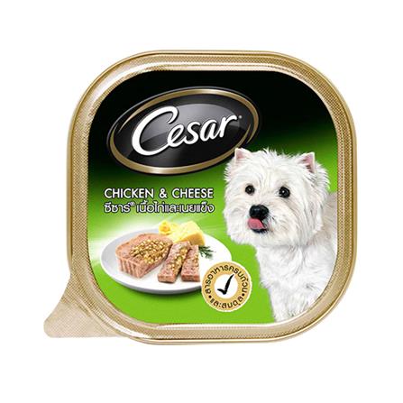 อาหารเปียกสุนัข CESAR DOG CHICKEN & CHEESE 100 ก.