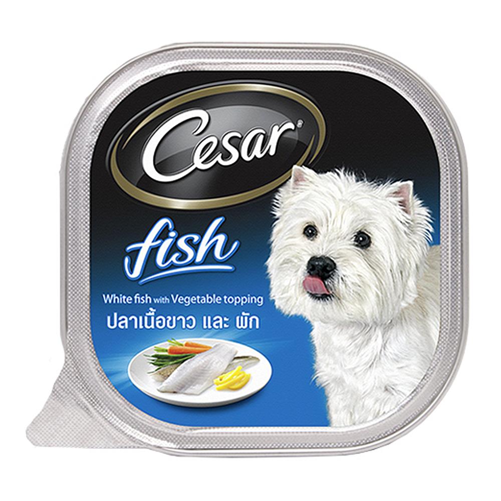 อาหารเปียกสุนัข CESAR DOG WHITE FISH & VEGETABLE 100 ก.