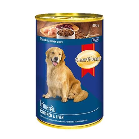 อาหารเปียกสุนัข SMARTHEART CHICKEN AND LIVER 400 ก._0