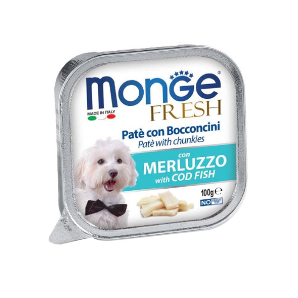 อาหารเปียกสุนัข MONGE FRESH COD FISH 100 ก.