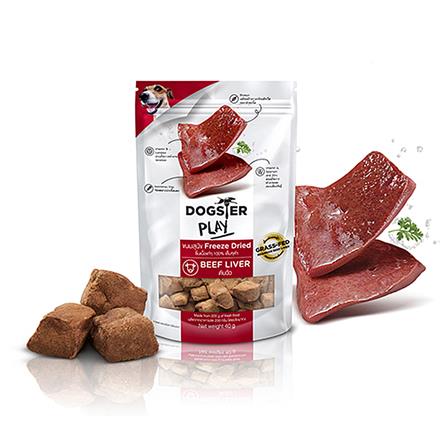 ขนมสุนัข DOGSTER PLAY BEEF LIVER 40 ก.