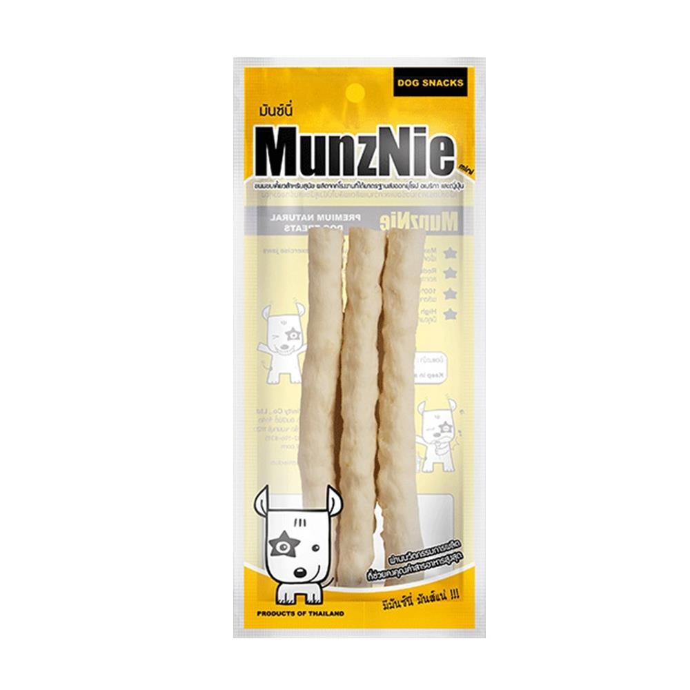 ขนมสุนัข MUNZNIE MINI CRUNCHY ROLL MILKY 5 นิ้ว 3 ชิ้น