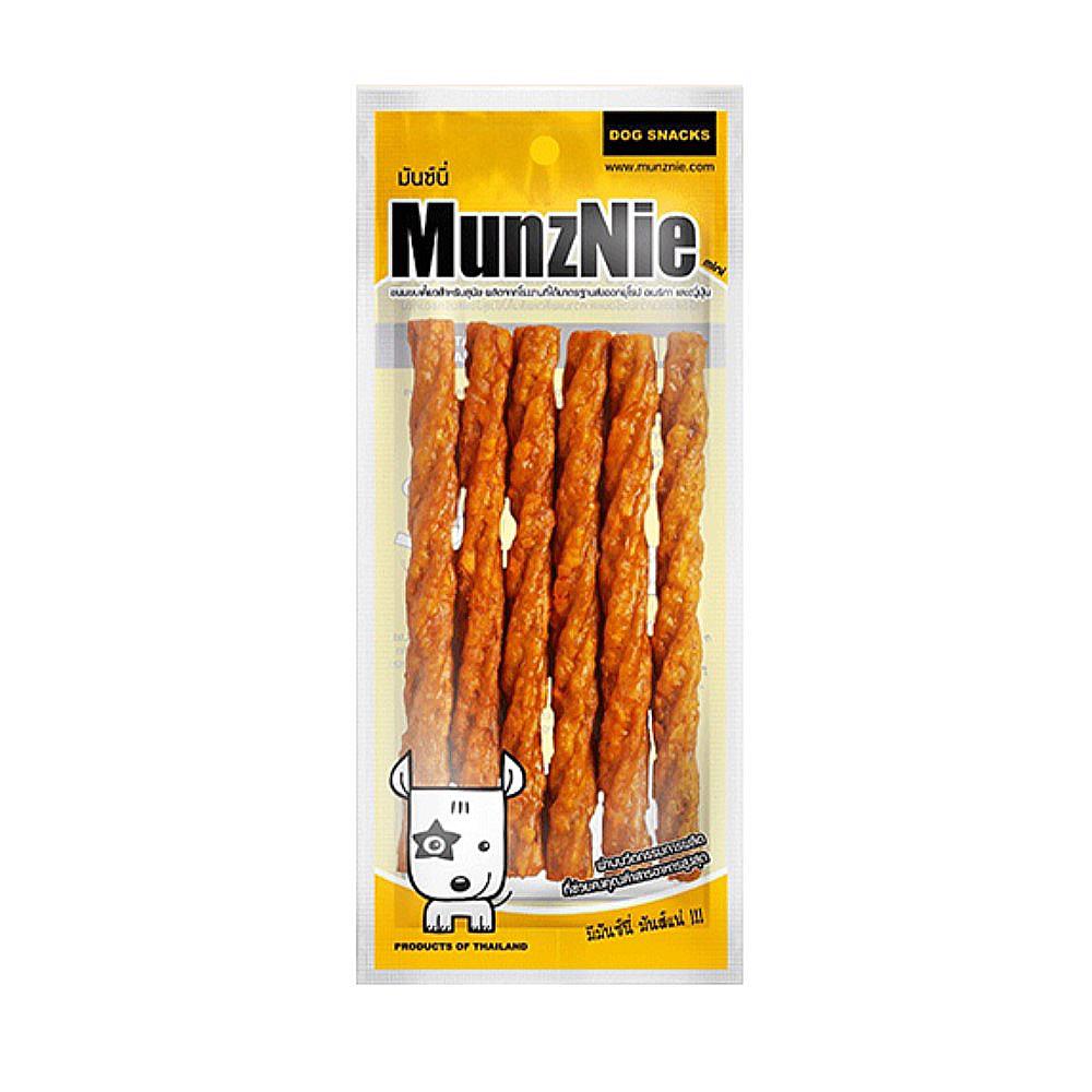 ขนมสุนัข MUNZNIE MINI มันชี่แท่งเกรียว รสไก่ 5 นิ้ว 6 ชิ้น