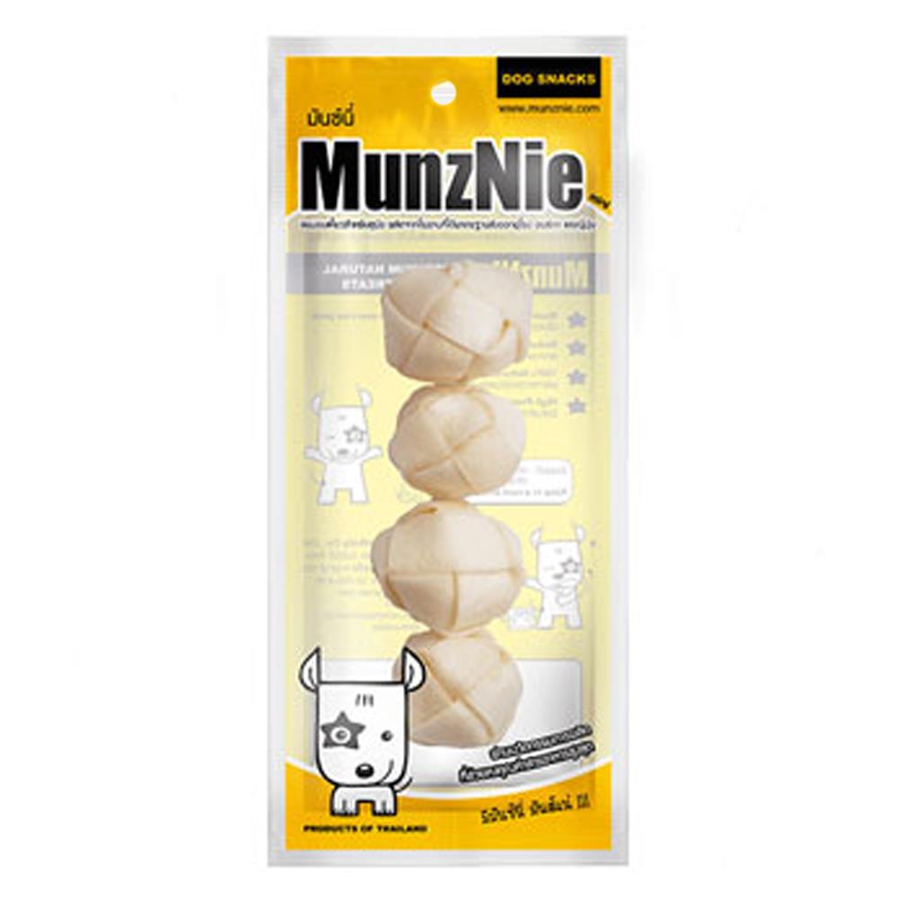 ขนมสุนัข MUNZNIE MINI ตะกร้อขาว 1.5 นิ้ว 4 ชิ้น