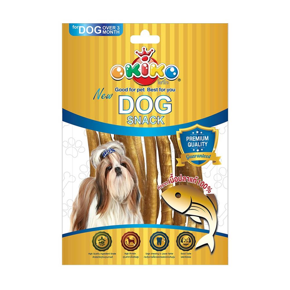 ขนมสุนัข OKIKO WHITE FISH WRAPPED SHARK BONE 50 ก.