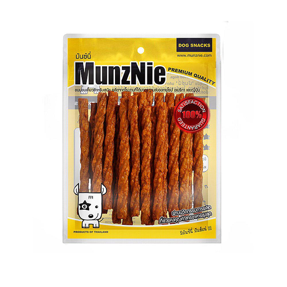 ขนมสุนัข MUNZNIE มันชี่ชนิดแท่งเกลียว รสไก่ 250 ก.