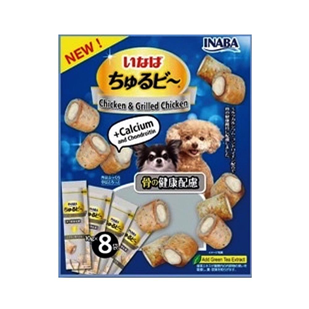 ขนมสุนัข INABA STICK CHICKEN & GRILLED CHICKEN PLUS CALCIUM แพ็ก 8 ชิ้น