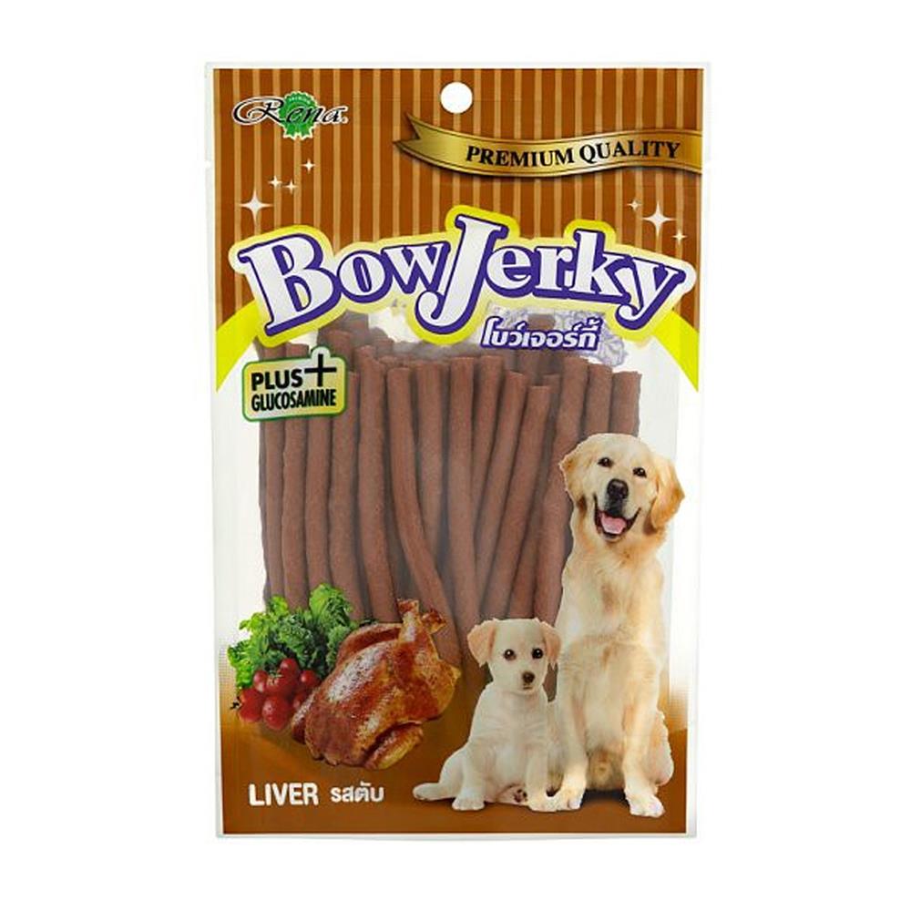 ขนมสุนัข RENA BOW JERKY LIVER PLUS GLUCOSAMINE 250 ก.