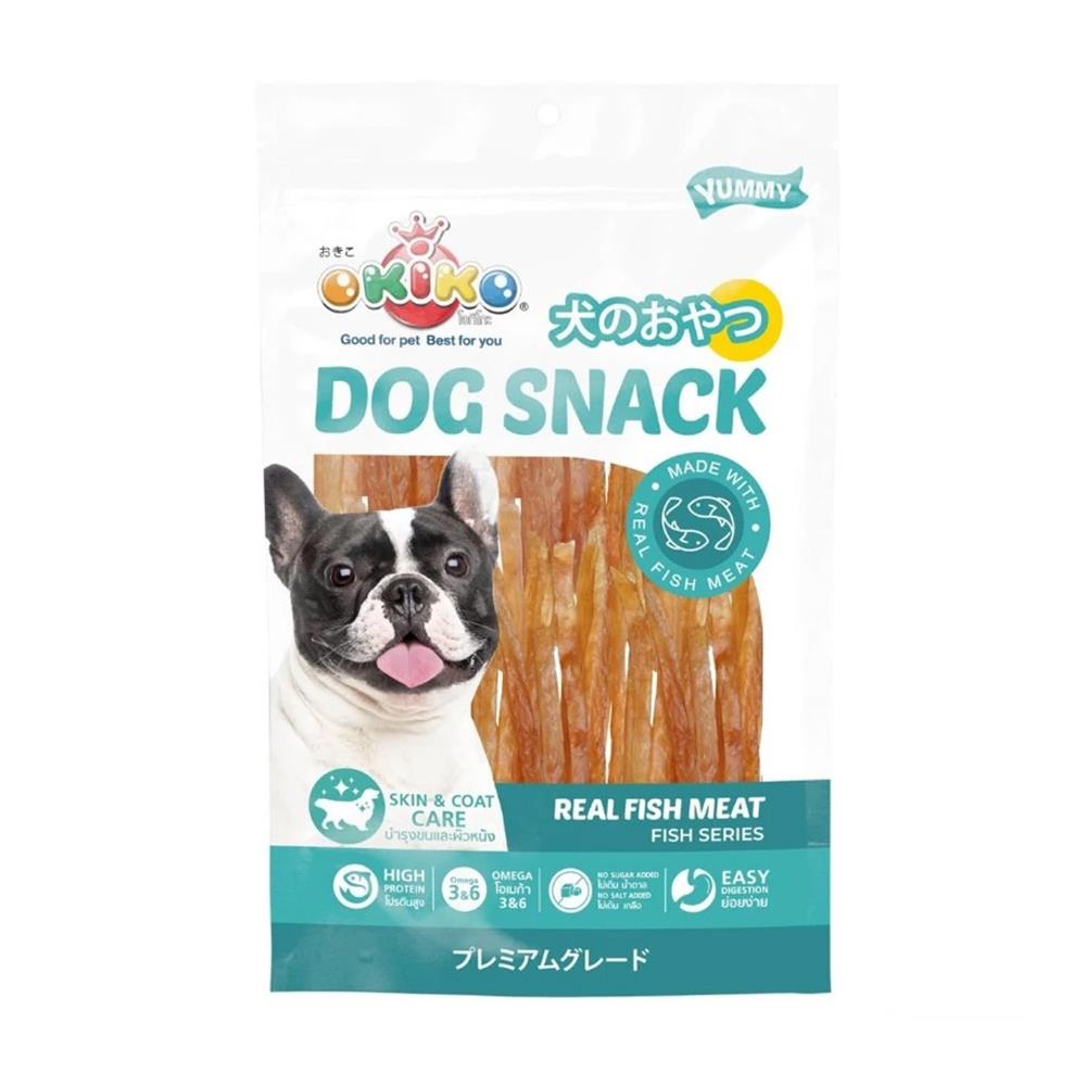 ขนมสุนัข OKIKO WHITE FISH SLICED 30 ก.