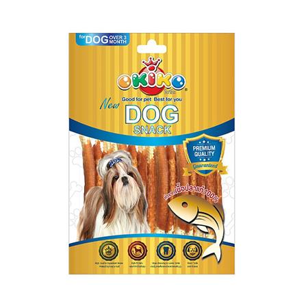 ขนมสุนัข OKIKO ปลาแซลมอนพันกระดูกฉลาม 225 ก._0