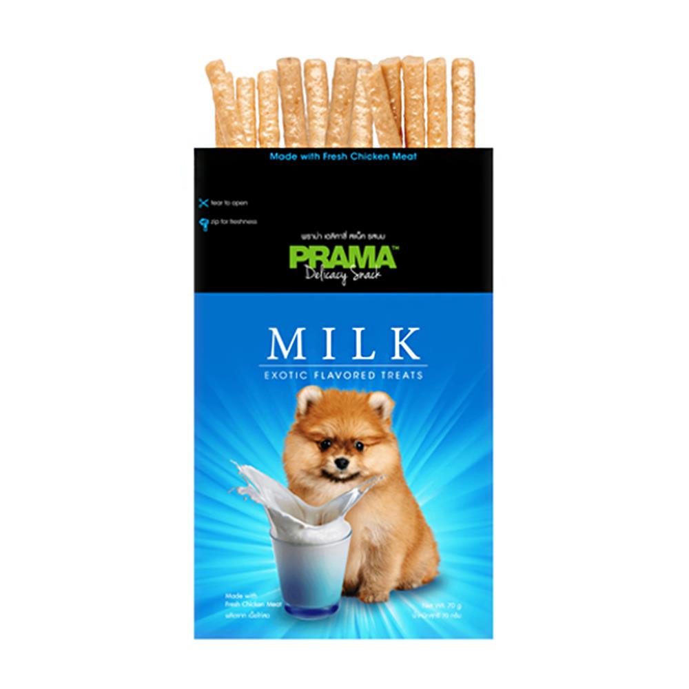 ขนมสุนัข PRAMA DELICACY MILK 70 ก.