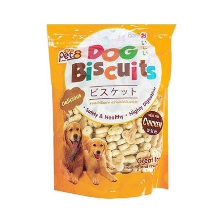 ขนมสุนัข PET8 DOG BISCUIT รูปกระดูก รสไก่ 360 ก._0