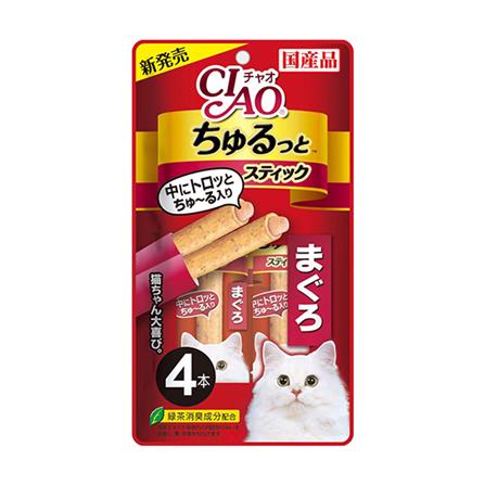 ขนมแมวเลีย CIAO CHURU STICK MAGURO แพ็ก 4 ชิ้น_0