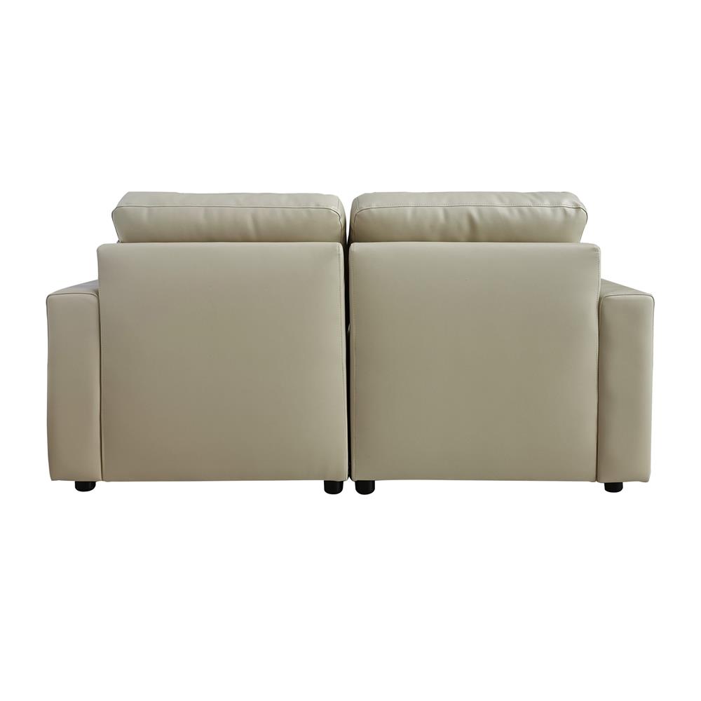 โซฟาเข้ามุม FURDINI ZOLA หนังแท้ผิวสัมผัส สีครีม