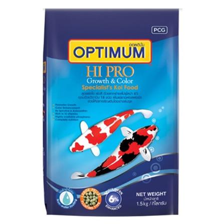 อาหารปลา OPTIMUM HI PRO GROWTH AND COLOR MEDIUM PELLET 1.5 กก.