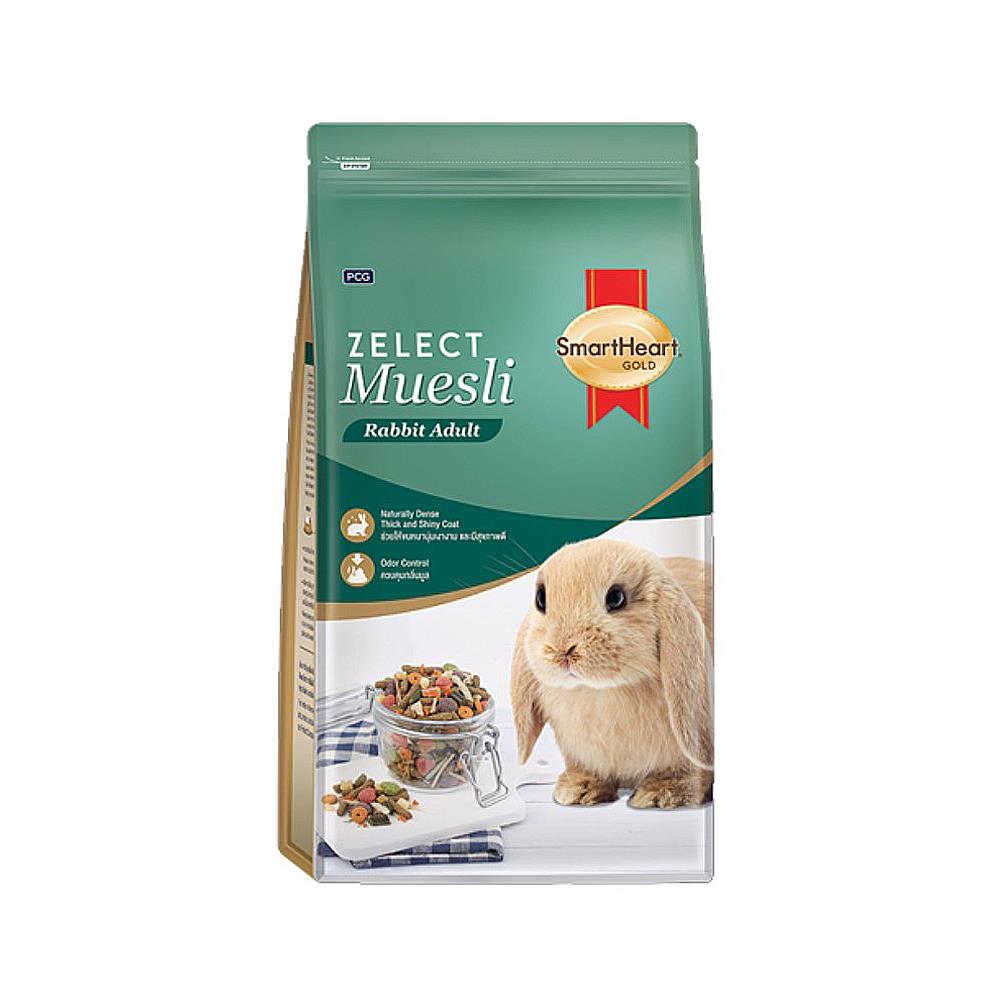 อาหารกระต่าย SMARTHEART GOLD ZELECT MUESLI ADULT 500 ก.
