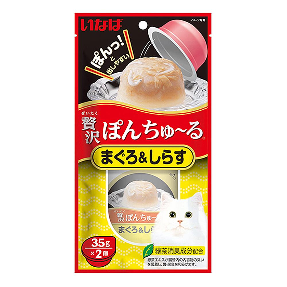 อาหารเปียก CIAO PON CHURU TUNA SHIRASU 35 ก. แพ็ก 2 ชิ้น