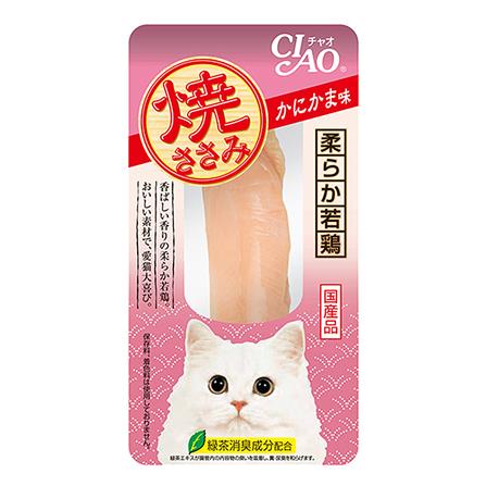 ขนมแมว CIAO YAKI CHICKEN WITH CRAB STICKS FLAVOR 25 ก.