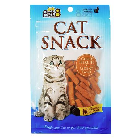 ขนมแมว PET8 JP01 มินิ ชิคเก้นเจอร์กี้สไลด์ 50 ก.