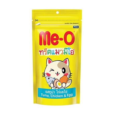 ขนมแมว ME-O รสทูน่า ไก่และไข่ 50 ก.