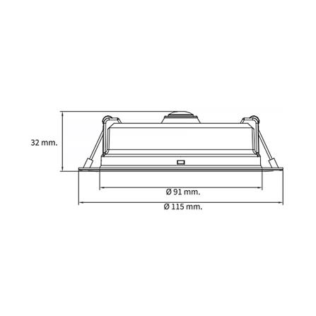 ดาวน์ไลท์ LED TOSHIBA RLDDRC015VACTH1 4 นิ้ว 9 วัตต์ DAYLIGHT/COOL WHITE/WARM WHITE สีขาว_7