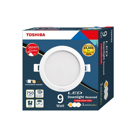 ดาวน์ไลท์ LED TOSHIBA RLDDRC015VACTH1 4 นิ้ว 9 วัตต์ DAYLIGHT/COOL WHITE/WARM WHITE สีขาว_5