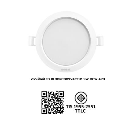 ดาวน์ไลท์ LED TOSHIBA RLDDRC015VACTH1 4 นิ้ว 9 วัตต์ DAYLIGHT/COOL WHITE/WARM WHITE สีขาว_9