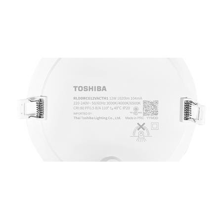ดาวน์ไลท์ LED TOSHIBA RLDDRC012VACTH1 5 นิ้ว 12 วัตต์ DAYLIGHT/COOL WHITE/WARM WHITE สีขาว_8