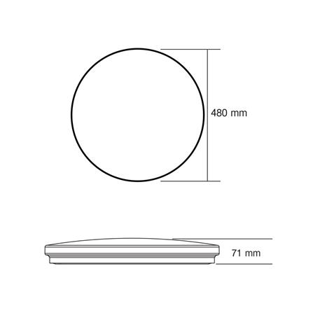 ไฟเพดาน LED SHINING S-CE04065C-3 19 นิ้ว 40 วัตต์ DAYLIGHT สีขาว_6