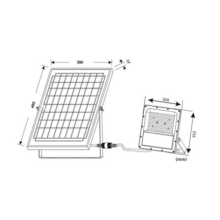 ไฟสปอตไลท์ SOLAR SHINING S-FD100009-1SL 100 วัตต์ เดย์ไลท์/คูลไวท์/วอร์มไวท์ สีเทา_8
