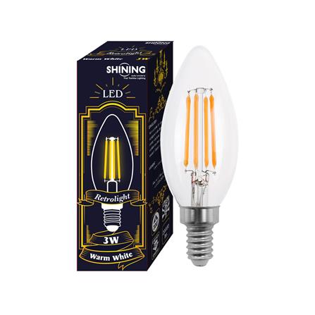 หลอดไฟ LED SHINING CANDLE RETRO 3 วัตต์  WARM WHITE E14_5