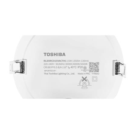 ดาวน์ไลท์ LED TOSHIBA RLDDRC015VACTH1 6 นิ้ว 15 วัตต์ DAYLIGHT/COOL WHITE/WARM WHITE สีขาว_8