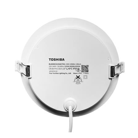 ดาวน์ไลท์ LED TOSHIBA RLDDRC015VACTH1 6 นิ้ว 15 วัตต์ DAYLIGHT/COOL WHITE/WARM WHITE สีขาว_1