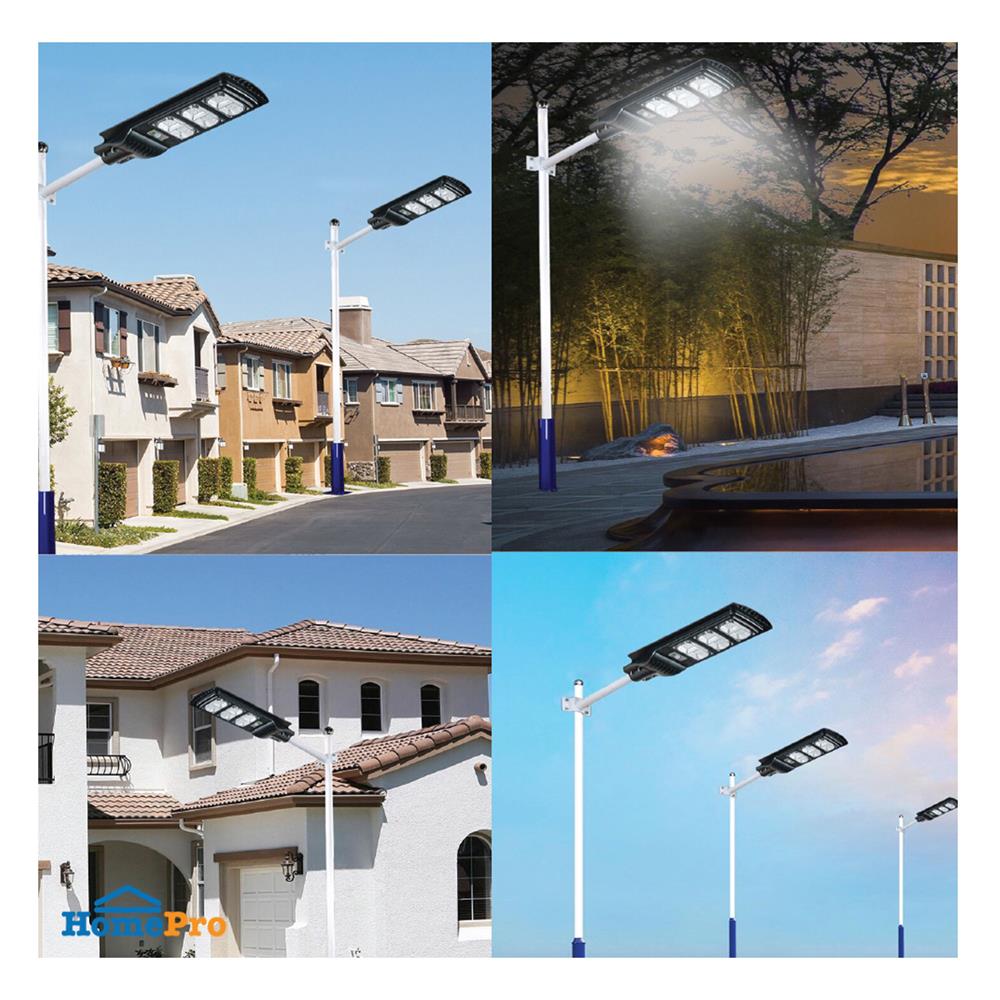 ไฟถนน SOLAR SHINING S-ST20065F-2SL 200 วัตต์ DAYLIGHT สีดำ