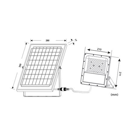ไฟสปอตไลท์ SOLAR SHINING S-FD050009-1SL 50 วัตต์ เดย์ไลท์/คูลไวท์/วอร์มไวท์ สีเทา_9