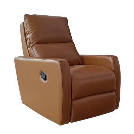 เก้าอี้ปรับเอนนอนและโยกได้ FURDINI LAGO HALF LEATHER สีน้ำตาล_2