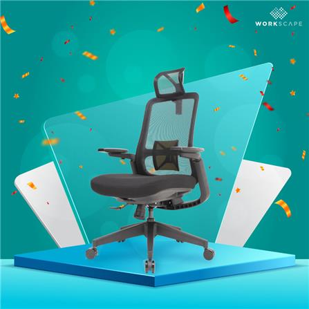 D.I.Y. เก้าอี้สุขภาพ WORKSCAPE LIBRA LITE WCH-00003 สีดำ_7