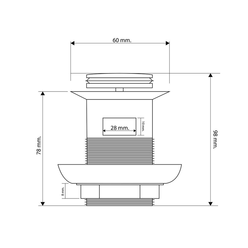 สะดืออ่างล้างหน้าแบบกด WSP PW-11F