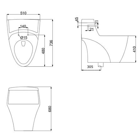 สุขภัณฑ์ 1 ชิ้น HAFELE 495.61.475 4.5 ลิตร สีขาว_3