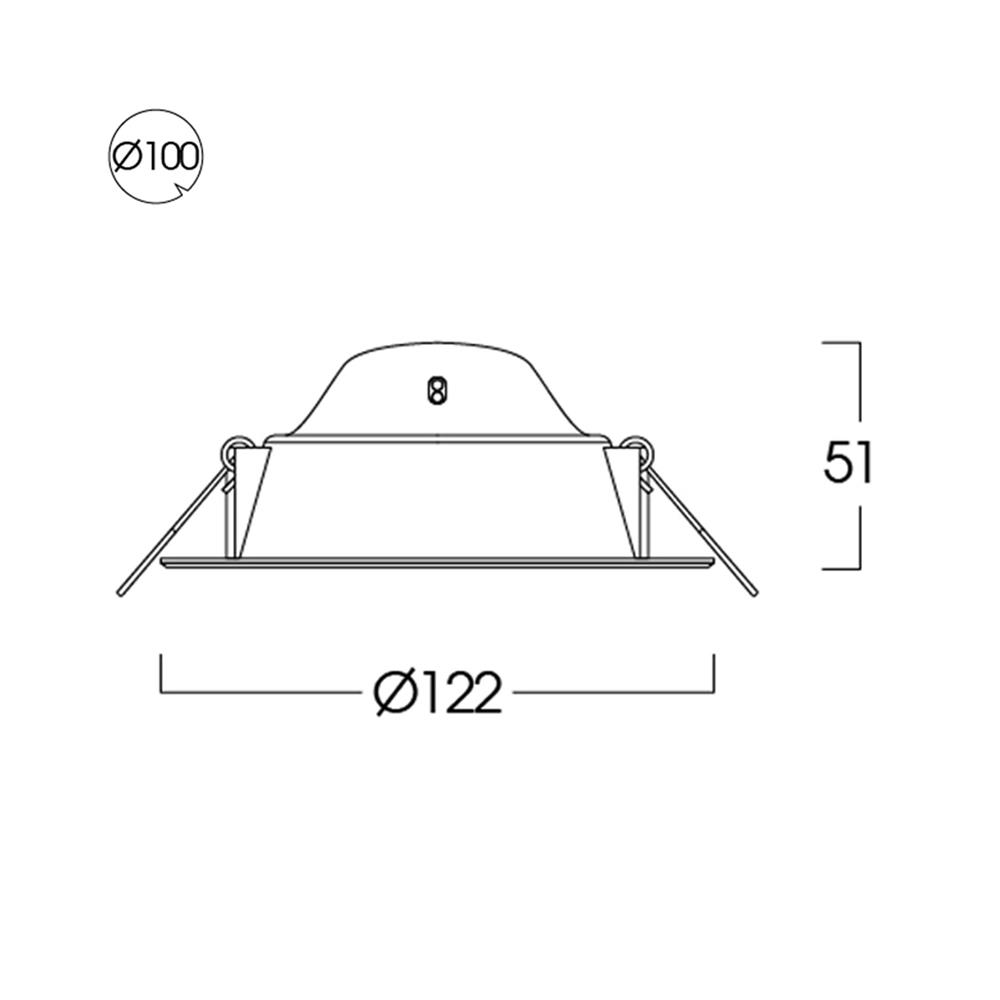 ดาวน์ไลท์ LED LUMAX 20-A0639 4.8 นิ้ว 10 วัตต์ WARM WHITE สีขาว