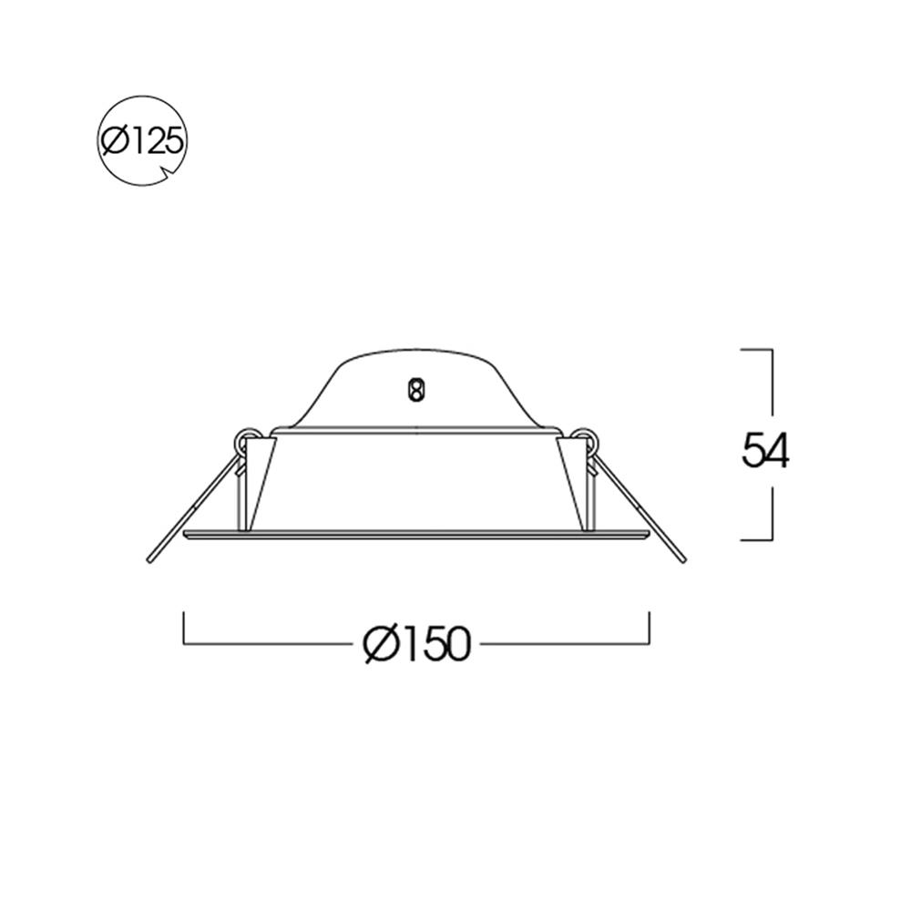 ดาวน์ไลท์ LED LUMAX 20-A0644 5.9 นิ้ว 12 วัตต์ DAYLIGHT สีขาว