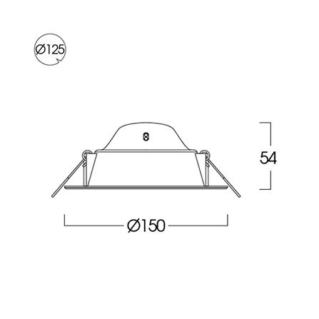ดาวน์ไลท์ LED LUMAX 20-A0644 5.9 นิ้ว 12 วัตต์ DAYLIGHT สีขาว_6