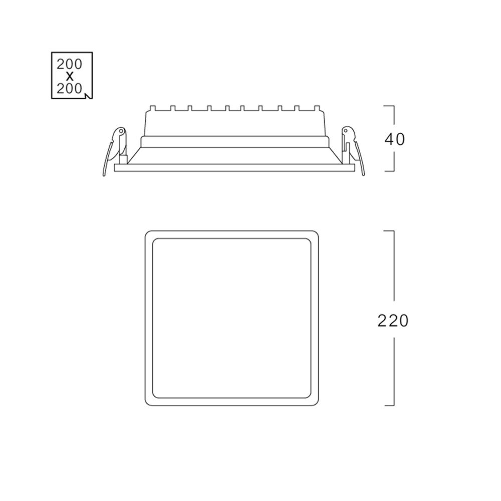 ดาวน์ไลท์ LED LUMAX 20-A0679 8.6 นิ้ว 24 วัตต์ DAYLIGHT/COOL WHITE/WARM WHITE สีขาว