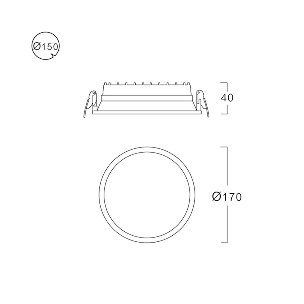 ดาวน์ไลท์ LED LUMAX 20-A0675 6.7 นิ้ว 18 วัตต์ DAYLIGHT/COOL WHITE/WARM WHITE สีขาว
