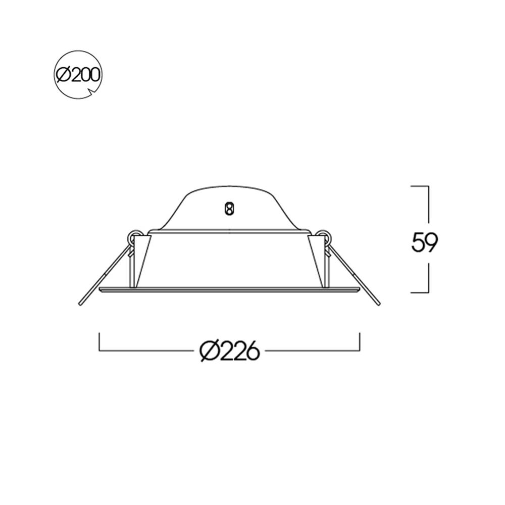 ดาวน์ไลท์ LED LUMAX 20-A0649 8.9 นิ้ว 21 วัตต์ COOL WHITE สีขาว